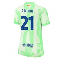 Camiseta Barcelona Frenkie de Jong #21 Tercera Equipación Replica 2024-25 para mujer mangas cortas